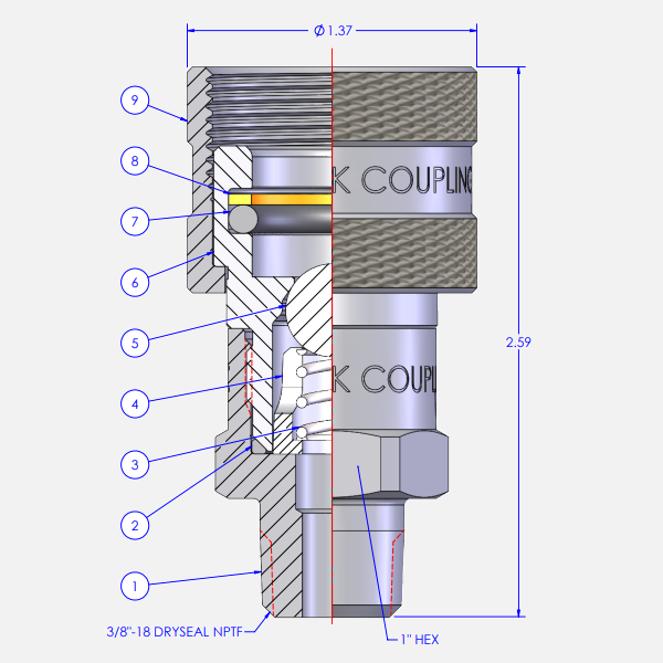 Screw-Together Hose Fitting (Female) - Image 2