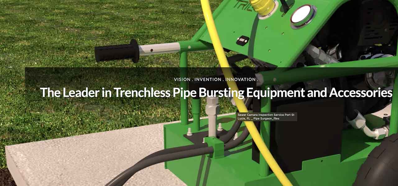 trenchless pipe bursting equipment and accessories